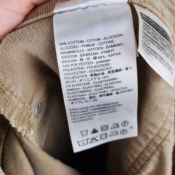 Levi's Surplus Skinny Low Rise White Tab Corduroy Pants Tan sz 27 - Picture 10 of 13